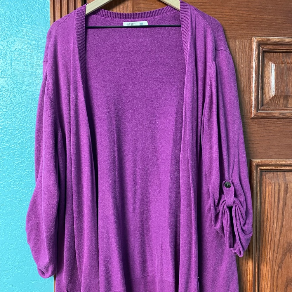 Magenta oversized cardigan